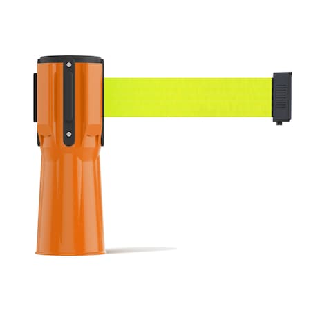 Montour Line Retractable Belt Barrier Cone Mount Orange Case 11ft. Fl.Yel Belt CP100-OR-FYW-110